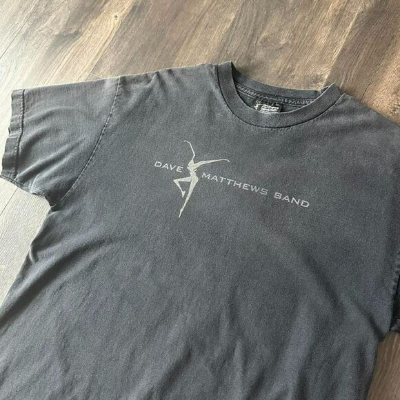 Vtg 2005 Dave Matthews Band T-Shirt Stand Up Summer Tour Black Silver DMB Large - Picture 5 of 5